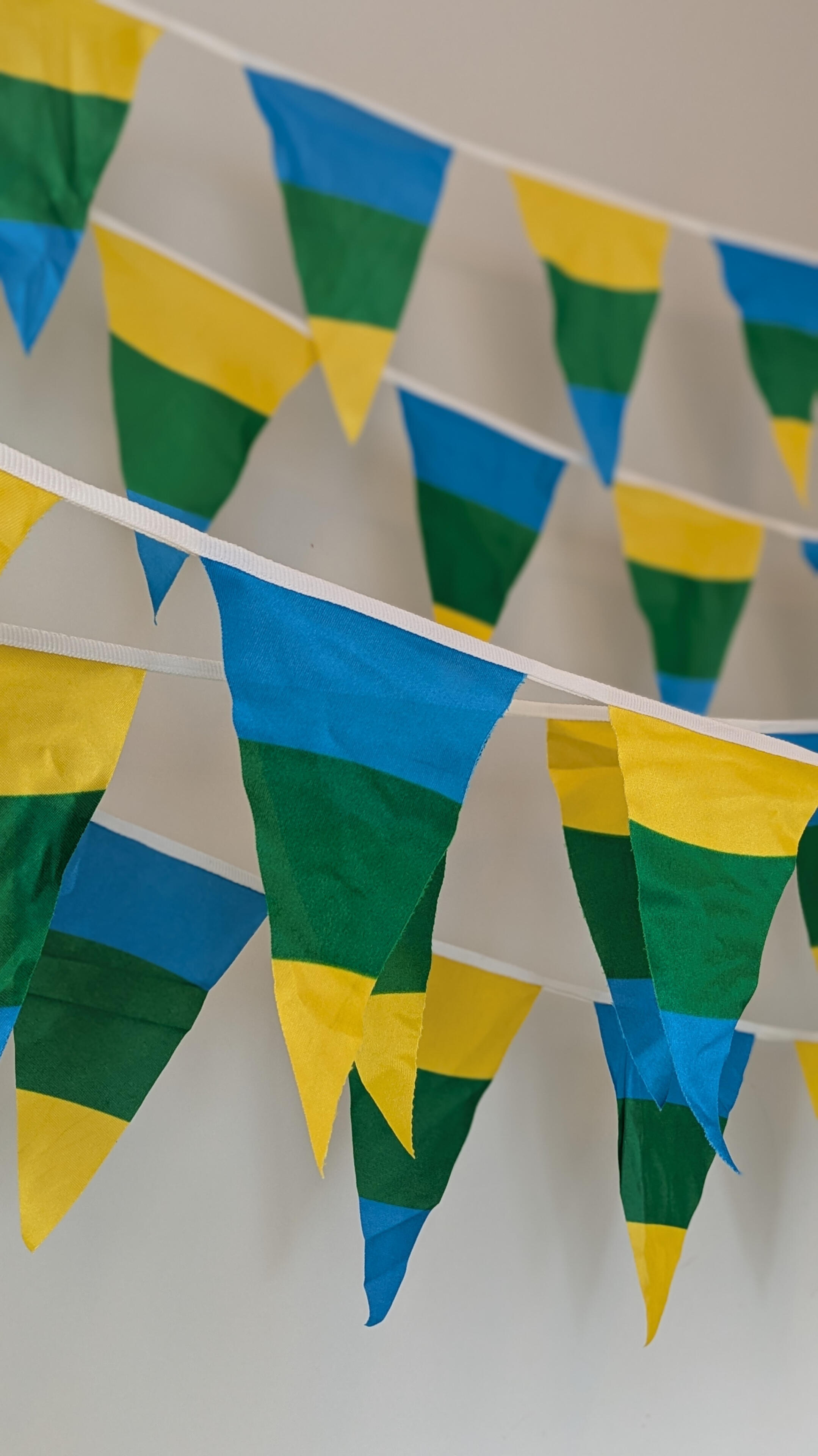 Rhythym and Hues bunting blowing in the wind